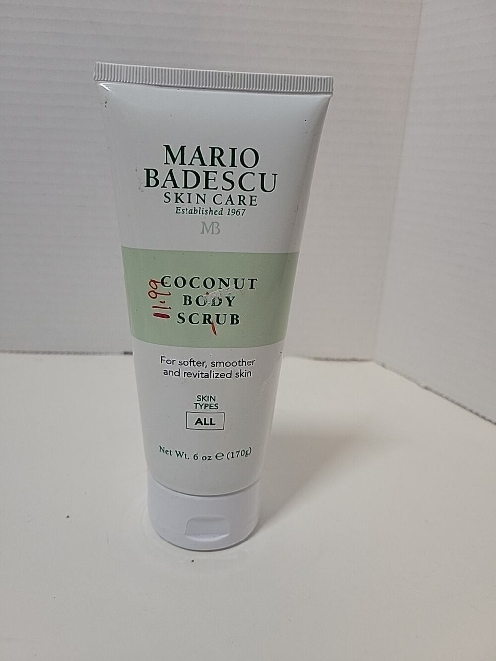 Mario Badescu Coconut Body Scrub For All Skin Types - Full Size 6 oz NEW